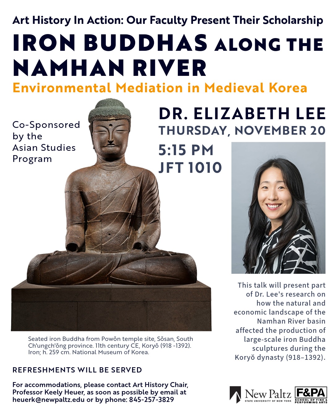Flyer for a talk by Dr. Elizabeth Lee, in the Art History in Action series by the Dept of Art History